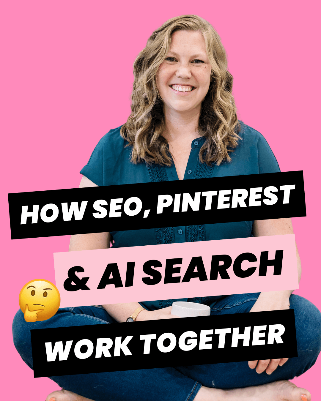 Julia Bocchese wearing a blue jumpsuit guest blog post about AI Search Brand Visibility