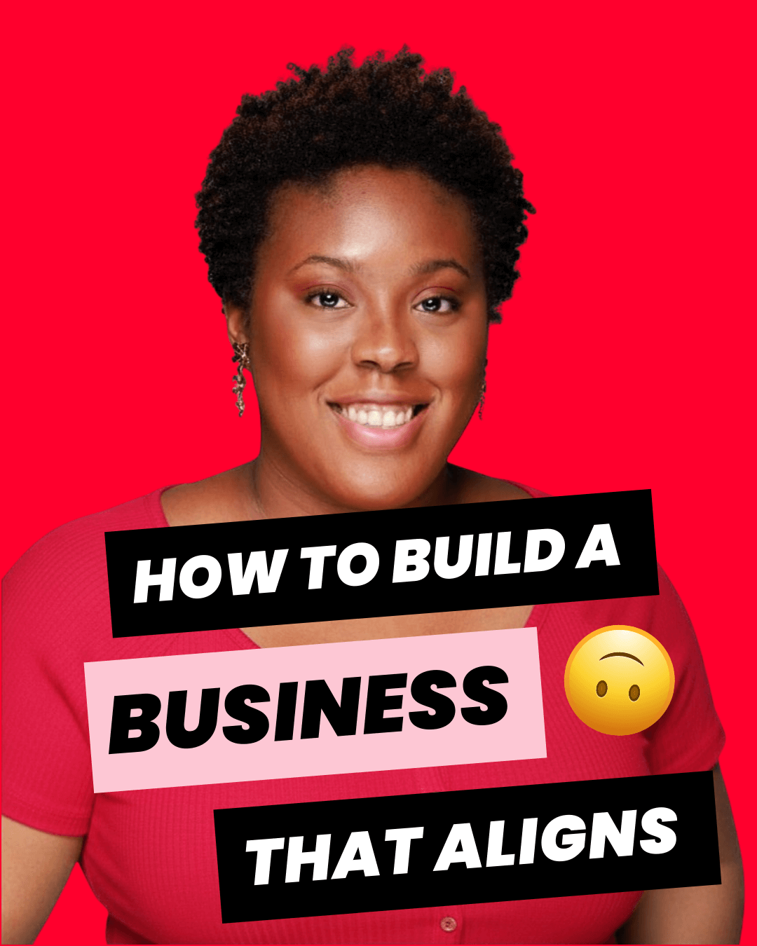 Chikanma, productivity coach, smiling at the camera wearing a red top.